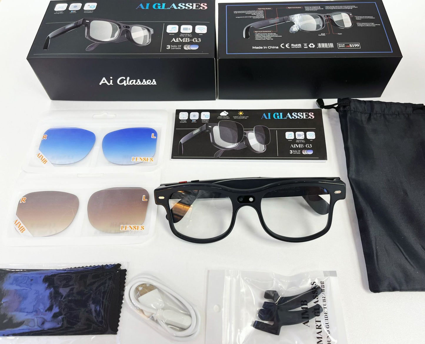Smart Glasses with Camera and Translation