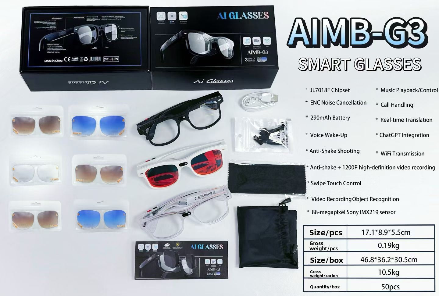 Smart Glasses with Camera and Translation
